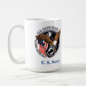 Patriottische veteraan Eagle U S Navy Koffiemok (Links)