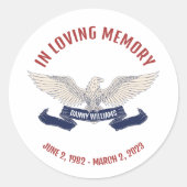 Patriottische veteraan Funeral Labels & Stickers (Voorkant)