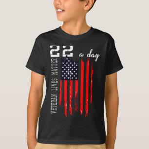 Patriottische Veteraan Leeft 22 Dagen Overlevingso T-shirt
