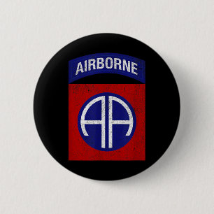 Patriottische veteraan militair verontrust 82e Air Ronde Button 5,7 Cm