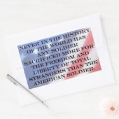 Patriottische Veteraan Soldaat Amerikaanse vlag Qu Rechthoekige Sticker (Envelop)