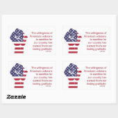 Patriottische veteraan soldaat Amerikaanse vlag vu Rechthoekige Sticker (Vel)