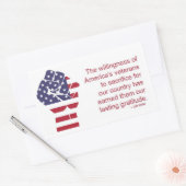 Patriottische veteraan soldaat Amerikaanse vlag vu Rechthoekige Sticker (Envelop)