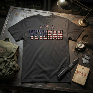 Patriottische Veteraan VS T-shirt