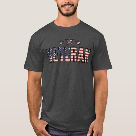 Patriottische Veteraan VS  T-shirt (Voorkant)