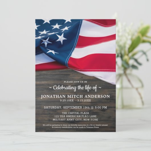 Patriottische veterancering van het leven kaart (Staand voorkant)