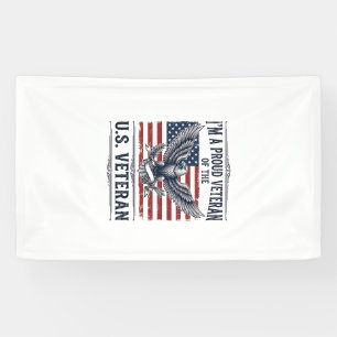 Patriottische Veteranen Adelaar Vintage Gravure Sh Spandoek