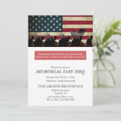 Patriottische Veteranen Silhouette Memorial Day Kaart (Staand voorkant)