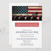 Patriottische Veteranen Silhouette Memorial Day Kaart (Voorkant / Achterkant)