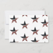 Patriottische Veteranendag Amerikaanse Vlag Star Bedankkaart (Achterkant)