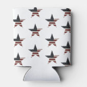 Patriottische Veteranendag Amerikaanse Vlag Star Blikjeskoeler (Achterkant)