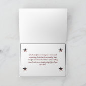 Patriottische Veteranendag Amerikaanse Vlag Star Kaart (Binnen)