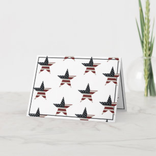 Patriottische Veteranendag Amerikaanse Vlag Star Kaart