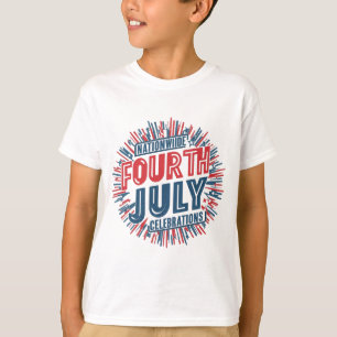 Patriottische Vibes: Vierde juli T-shirt