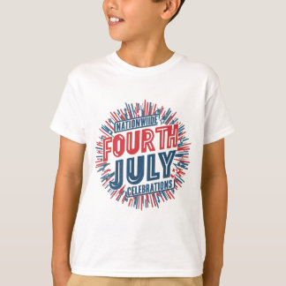 Patriottische Vibes: Vierde juli T-shirt