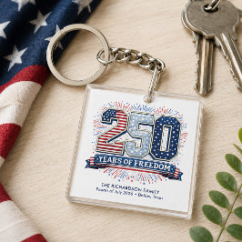 Patriottische Vierde Juli 2026 Familieviering Sleutelhanger