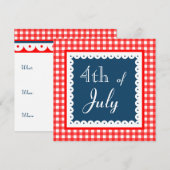 Patriottische vierde juli BBQ picknick uitnodiging (Voorkant / Achterkant)