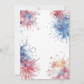 Patriottische Vierde Juli BBQ Pool Party Kaart (Achterkant)