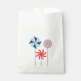 Patriottische Vierde Juli Pinwheel Favoriete Tasse Bedankzakje