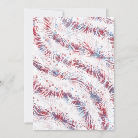 Patriottische Vierde Juli Viering Custom Kaart (Achterkant)