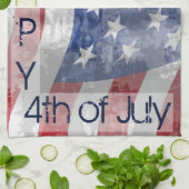Patriottische Vierde van juli Kitchen Towel Theedoek (Gevouwen)