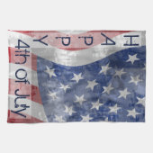 Patriottische Vierde van juli Kitchen Towel Theedoek (Horizontaal)