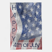 Patriottische Vierde van juli Kitchen Towel Theedoek (Verticaal)