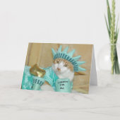 Patriottische vierde van Kaart van de Kat van Juli (Voorkant)