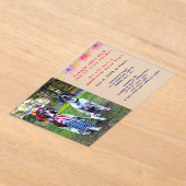 Patriottische viering picknickfeest honden 4 juli acryl uitnodigingen (Laagn)