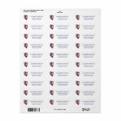 Patriottische Viering Retouradres Etiket (Full Sheet)