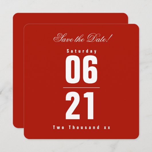 Patriottische viering |Sla de datum op (Voorkant / Achterkant)