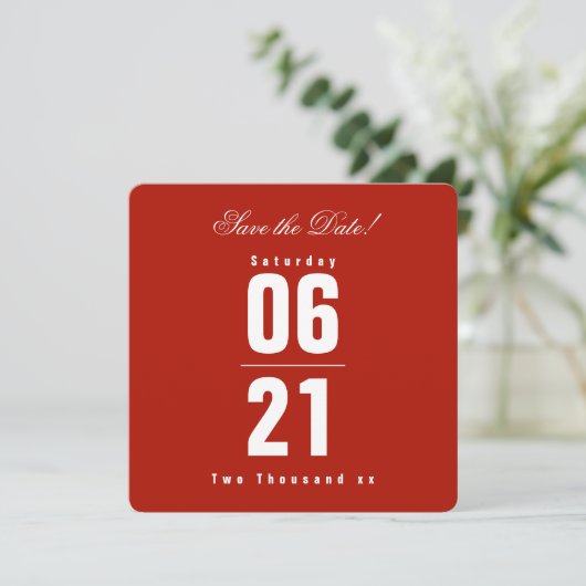 Patriottische viering |Sla de datum op (Staand voorkant)