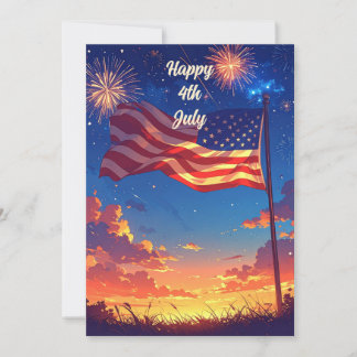 Patriottische Viering van 4 juli Kaart