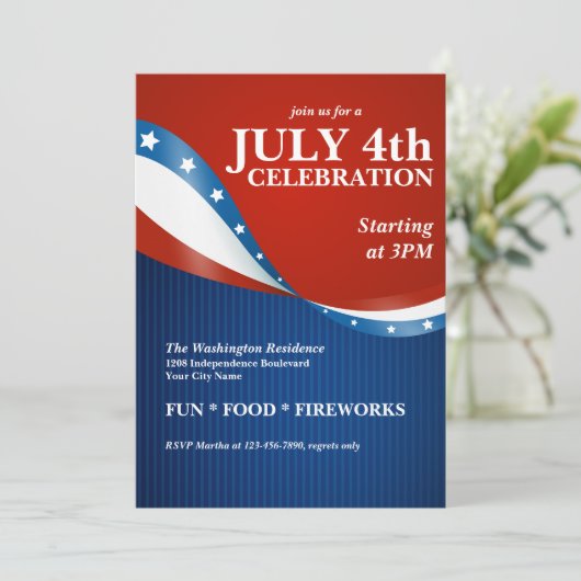 Patriottische viering van de partij van juli kaart (Staand voorkant)