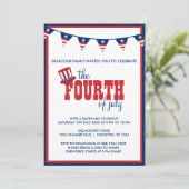 Patriottische viering van de vierde juli feestbann kaart (Staand voorkant)