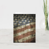 Patriottische Vintage Amerikaanse Vlag Bedankkaart (Achterkant)