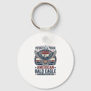 Patriottische vintage Amerikaanse zeearend gedecor Sleutelhanger