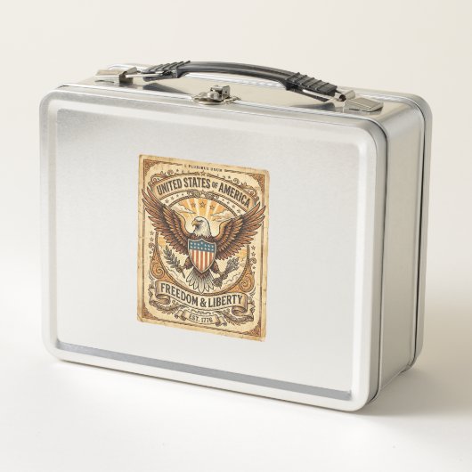 Patriottische vintage Amerikaanse zeearend verslet (Voorkant)