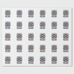Patriottische vintage Amerikaanse zeearend verslet Cadeaupapier