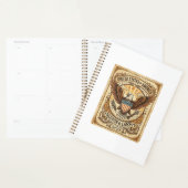 Patriottische vintage Amerikaanse zeearend verslet Planner (Display)