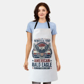 Patriottische vintage Amerikaanse zeearend verslet Schort (Gedragen)
