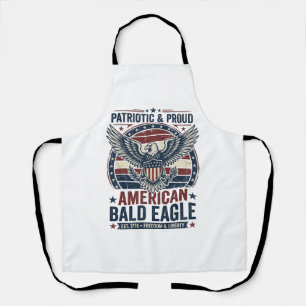 Patriottische vintage Amerikaanse zeearend verslet Schort