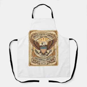 Patriottische vintage Amerikaanse zeearend verslet Schort