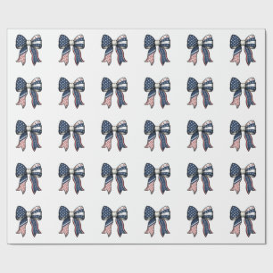 Patriottische Vintage Gegraveerde Boog Vector Desi Cadeaupapier
