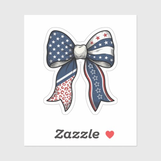 Patriottische Vintage Gegraveerde Boog Vector Ontw Sticker (Vel)
