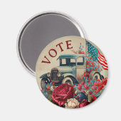 Patriottische Vintage Truck Magneet (Voorkant / Achterkant)