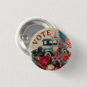 Patriottische Vintage Truck Ronde Button 3,2 Cm (Voorkant /achterkant)