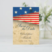 Patriottische Vintage Weddenschap van de Amerikaan Kaart (Staand voorkant)