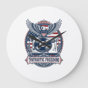 Patriottische Vinyl Collector Vector Graphic T-shi Grote Klok