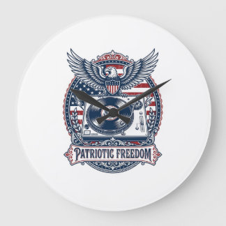 Patriottische Vinyl Collector Vector Graphic T-shi Grote Klok